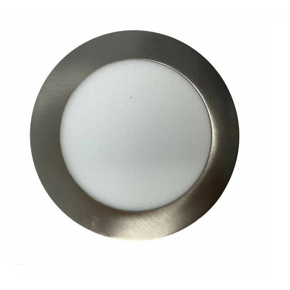 Trade Shop - Pannello Led Incasso Silver Tondo Slim 3 W Luce 6500k 3000k 4000k P73a-a - -bianco Freddo      -