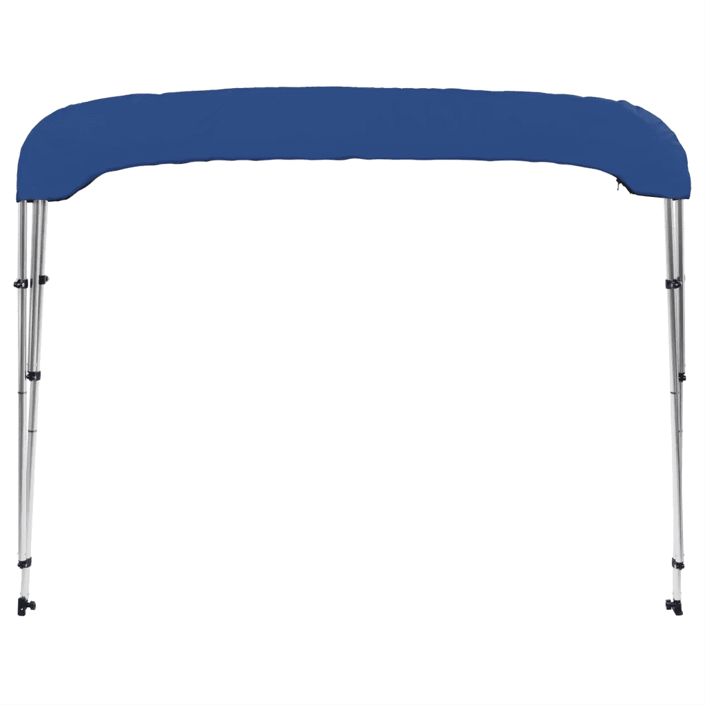 Bimini di Prua con Tendalino a 3 Archi-Tenda da Sole per Bimini di Prua Blu 183x160x137 cm