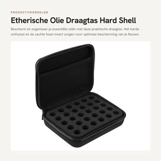 Tas di protezione rigido per flaconi di oli essenziali - Materiale EVA - Resistente ai shock - Materiale di supporto soffice - Facile da trasportare e sicuro