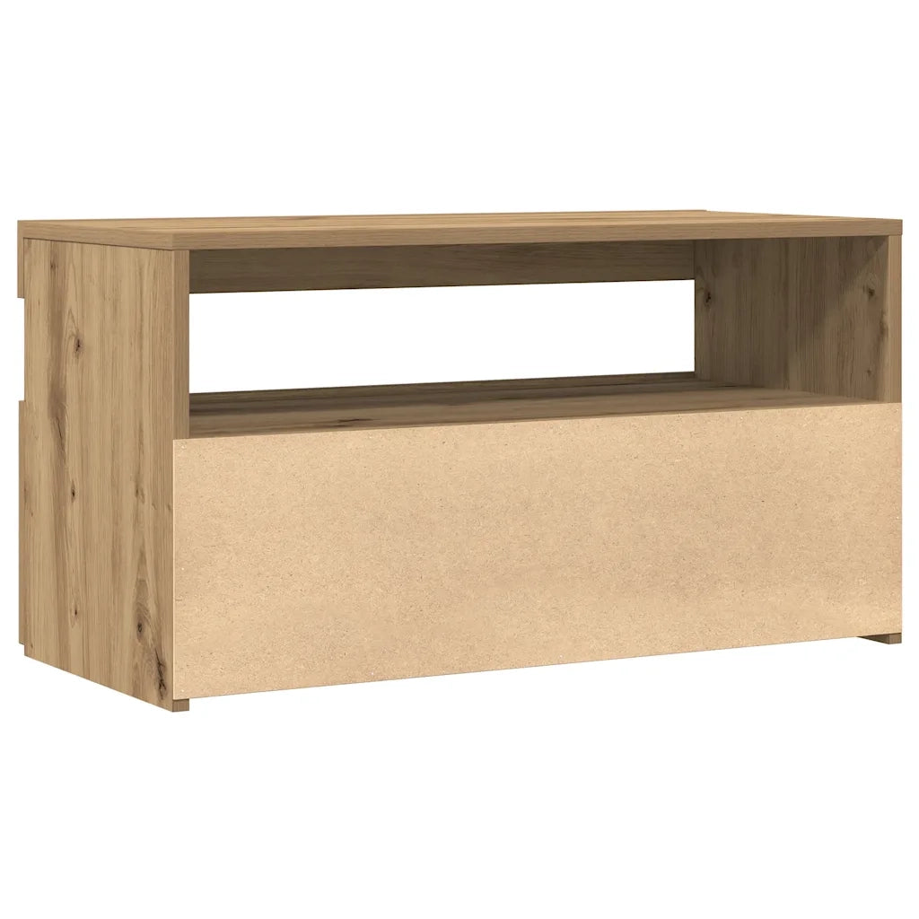 Mobile Porta TV con LED Artigianale 75x35x40 cm Multistrato 856317