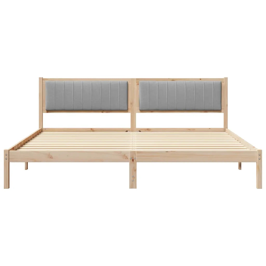 Struttura del letto Grigio chiaro 200 x 200 cm Pino massello 3394238