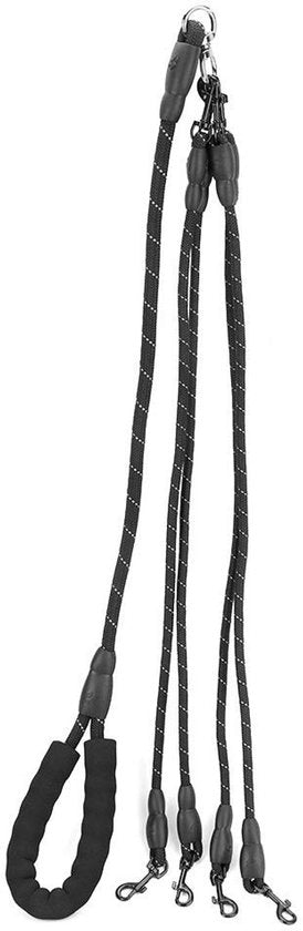 Cinturone per Cani Sottile - 4-Vie Cinghia di Sella - Adatto per Piccoli Cani - Nylon - Lunghezza Totale 1,5 m - Manubrio in Schiuma