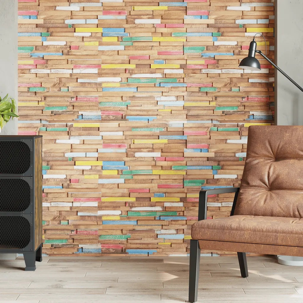 Pannelli per Pareti 10 pz 1,03 m² in Legno Massello di Teak 326169