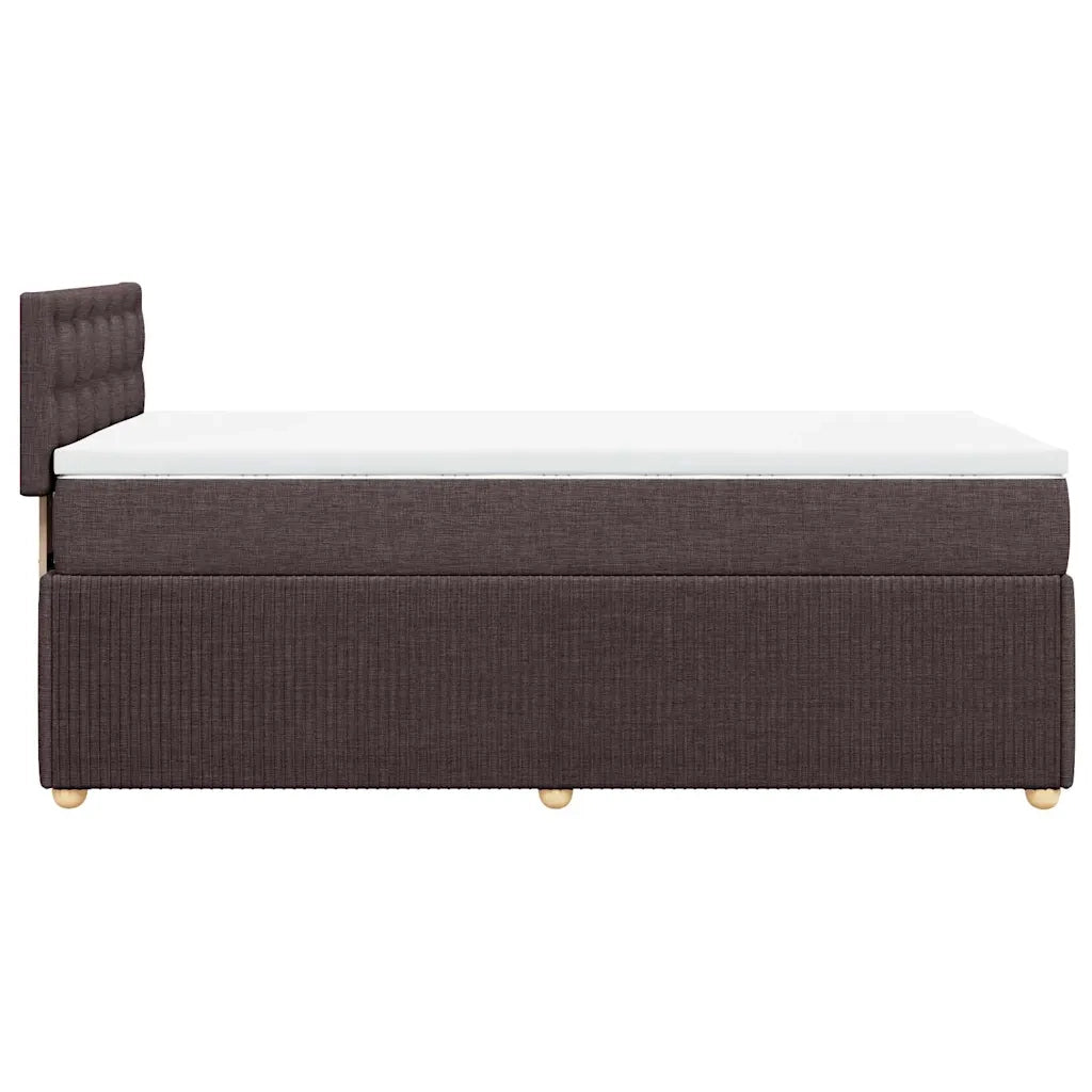 Giroletto a Molle con Materasso Marrone Scuro 80x200 cm Tessuto 3287300