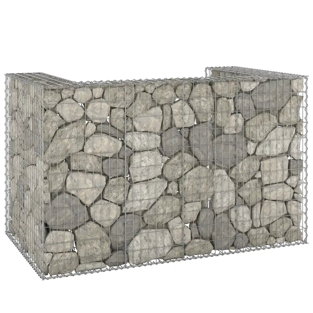 Gabbione per Bidoni in Acciaio Zincato 180x100x110 cm cod mxl 48264