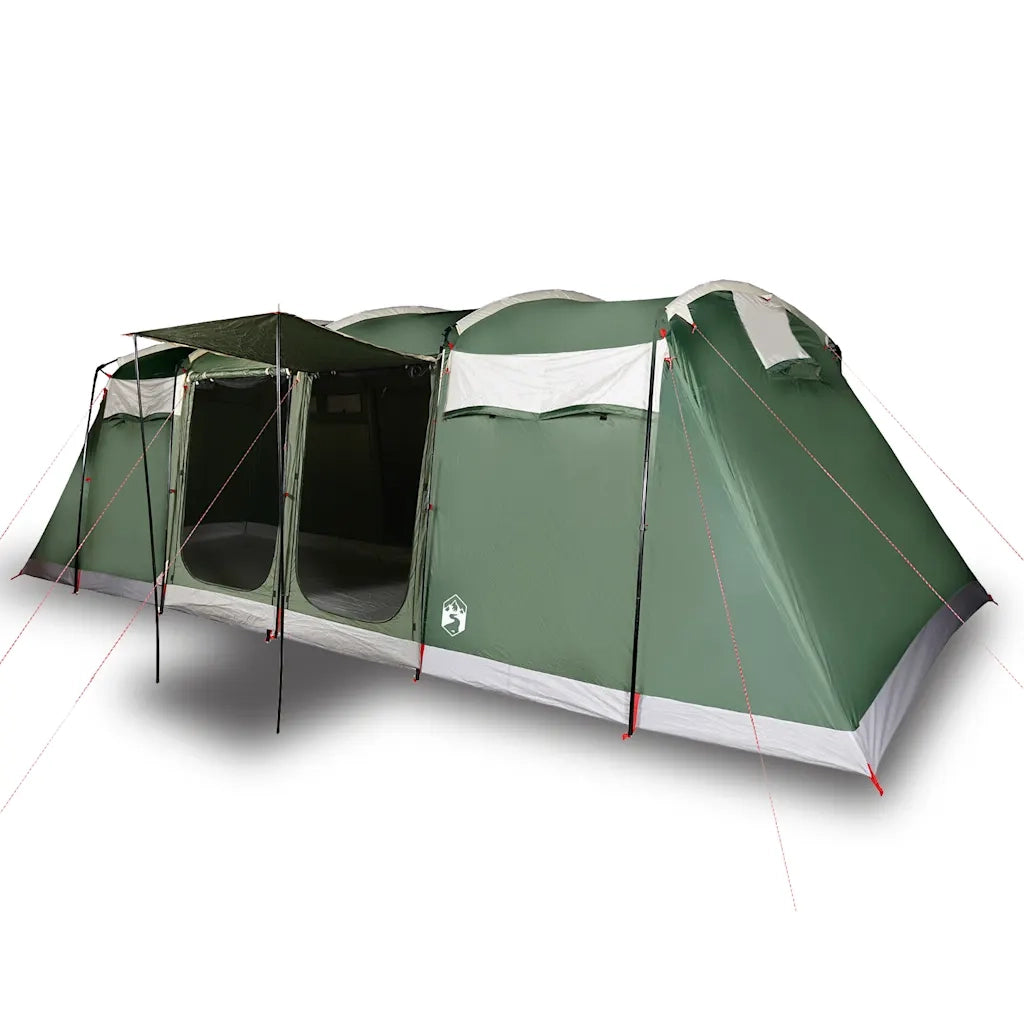 Tenda Familiare a Tunnel per 8 Persone Verde Impermeabile 94616