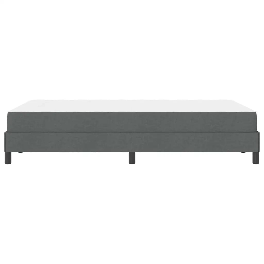 Letto a molle con materasso Grigio scuro 120 x 190 cm Tessuto