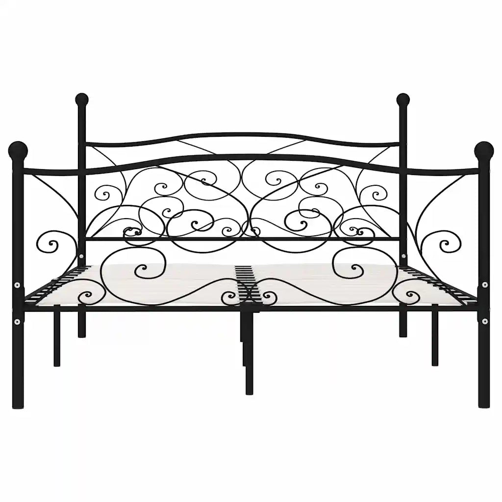 Giroletto con Doghe Nero in Metallo 140x200 cm 284457