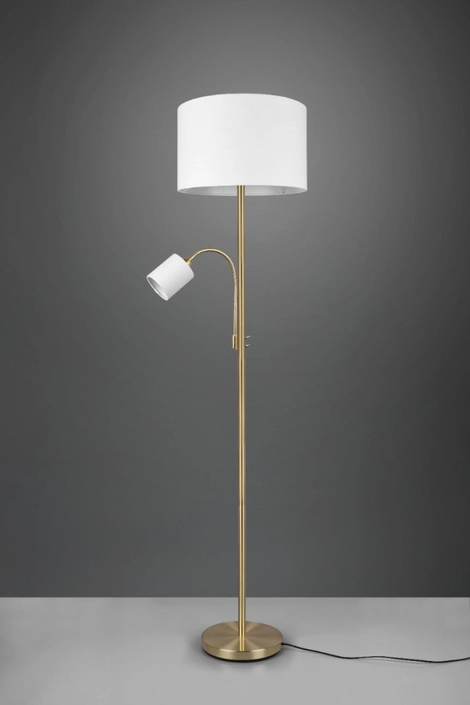 Lampada da terra HOTEL oro/beige 2 luci E14/E27 Trio