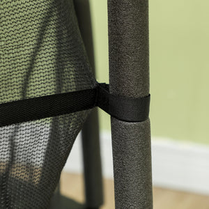 Tappeto Elastico per Bambini Ø140 x 190 cm con Rete di Sicurezza e Pali Imbottiti Età 3-10 Anni Nero