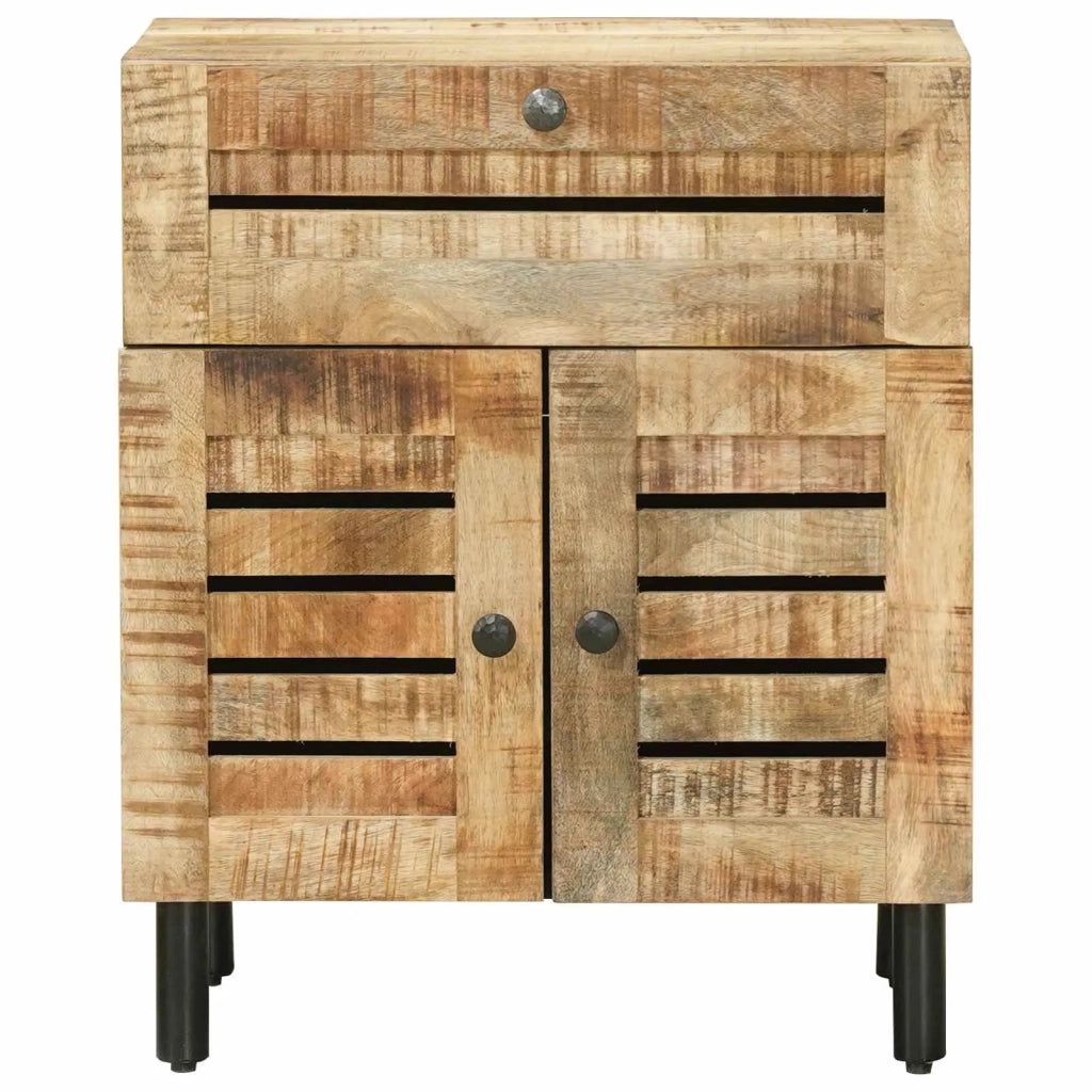 Comodino Naturale 50 x 33 x 60 cm Legno di mango massello 4018855