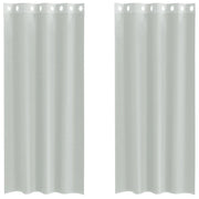 Tende in Voile con Occhielli 2 pz Grigio Chiaro 140x225 cm