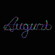 MA MAISON AUGURI SCRITTA NATALIZIA A TUBO COLOR 1,5 MT  CON LED MULTICOLOR DA ESTERNO