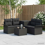Set di divani 6 pcs 4-Numero di posti Nero 3447067