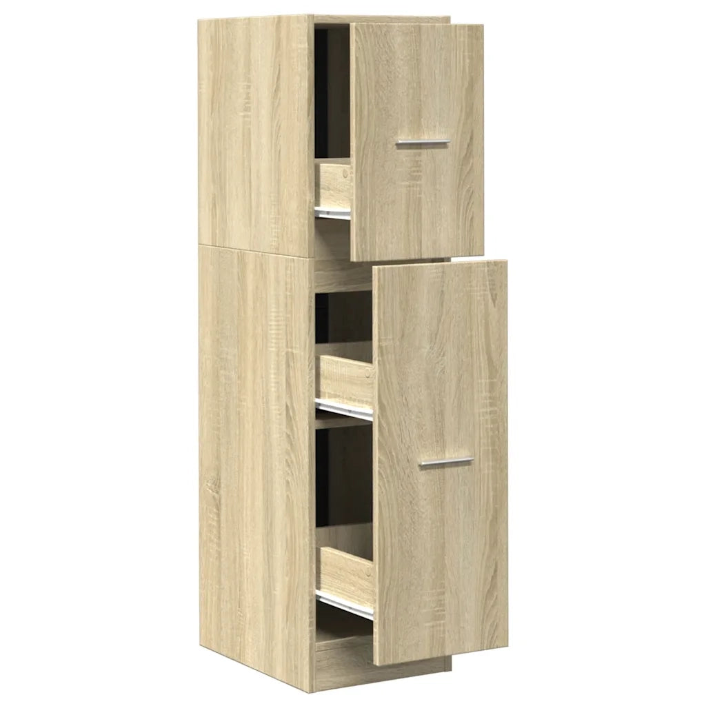 Mobiletto da farmacia multifunzionale contenitore 30 x 41 x 118 cm stile classico legno di rovere Sonoma ingegnerizzato 02_0050612