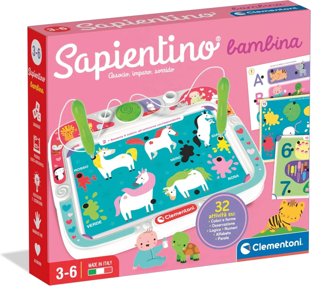 Sapientino - Bambina, Gioco Educativo con Penne Parlanti per Bambini 3-6 Anni, con 16 Schede e piu di 32 attivita su Tem