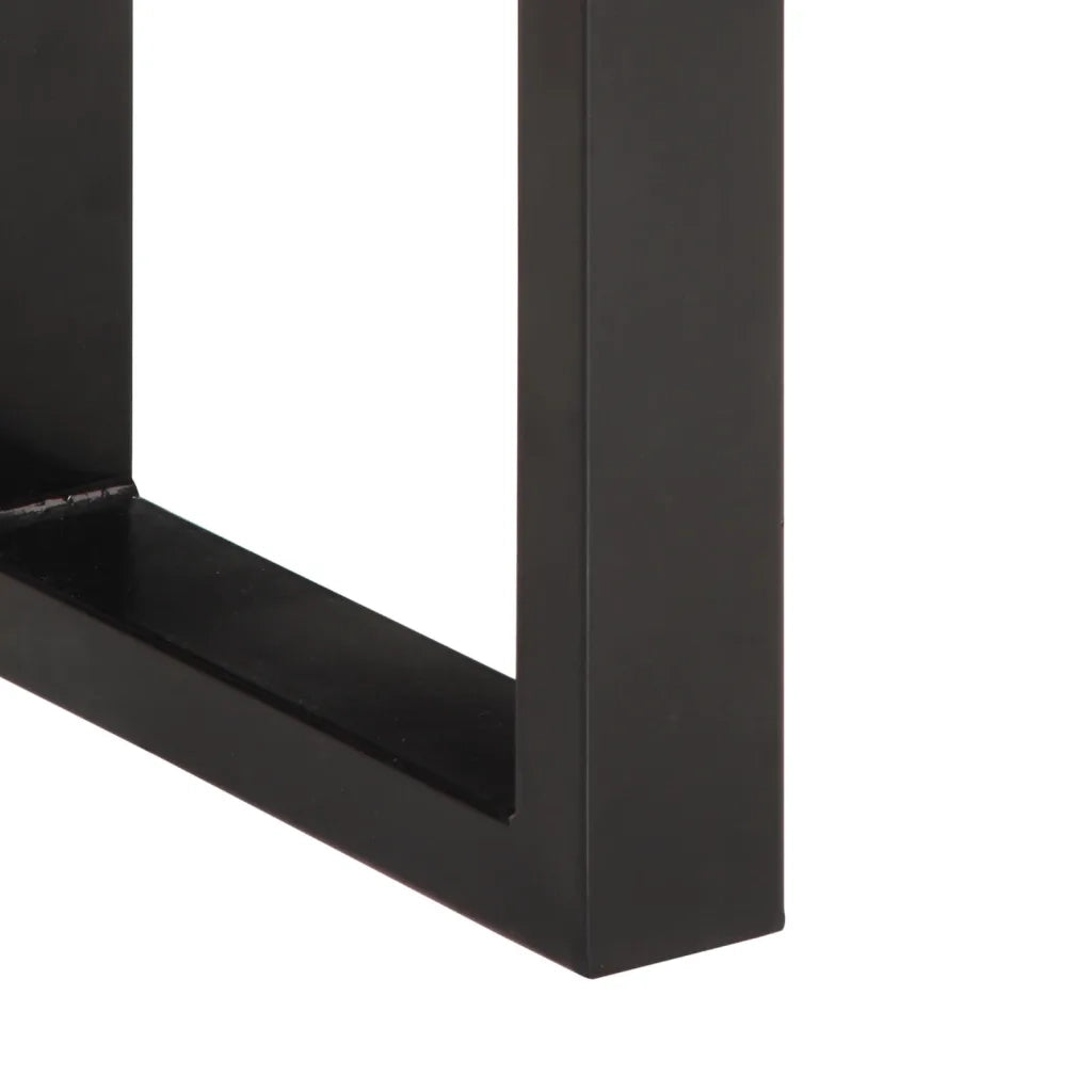 Panca-Sgabello 160 cm in Legno Massello di Acacia e Acciaio