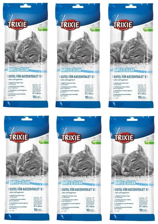Set di 6 sacchetti per letti di gatto Simple 'N' Clean, medio, 37 x 48 cm, 10 pezzi