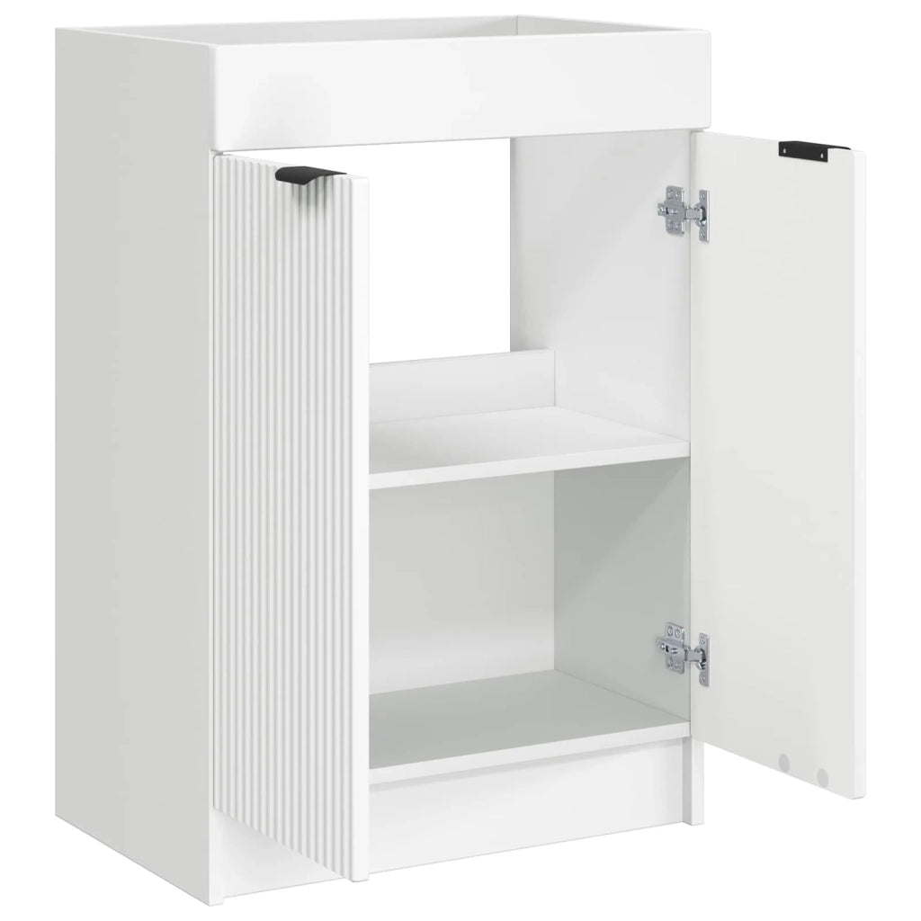 Mobiletto da bagno sotto il lavello Bianco 56 x 37,5 x 81 cm