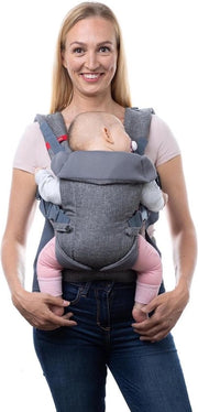 Zak da afflusso per neonati e bambini fino a 145 kg - posizionamento in tutte le direzioni - trasportabile sia davanti che dietro - compreso un fazzoletto 2-in-1 - supporto per bambini da 36 a 145 kg