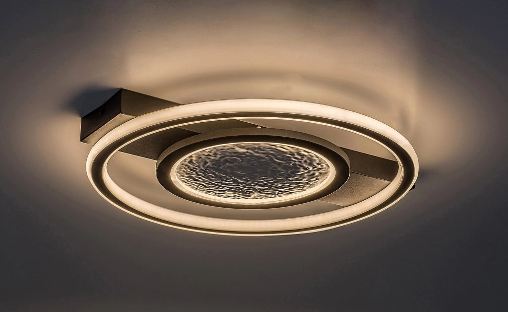 Rabalux Aranis plafoniera LED nera lunare 43cm 50W