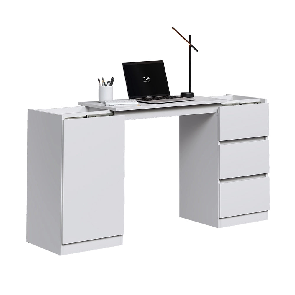 Cassettiera con funzione scrivania Varino Bianco 80 x 75.5 cm estensibile Vicco