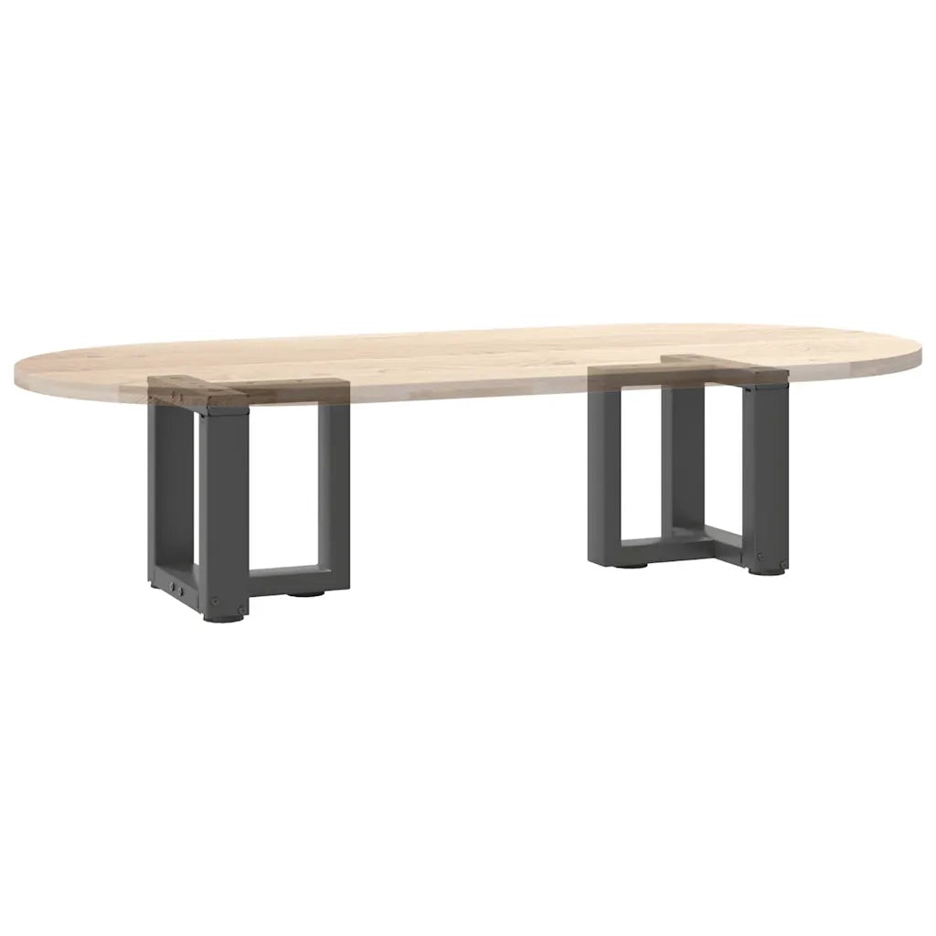 Gambe per Tavolino da CaffÃ¨ a Forma di T 2 pz Antracite 30x25x(30-31) cm Acciaio