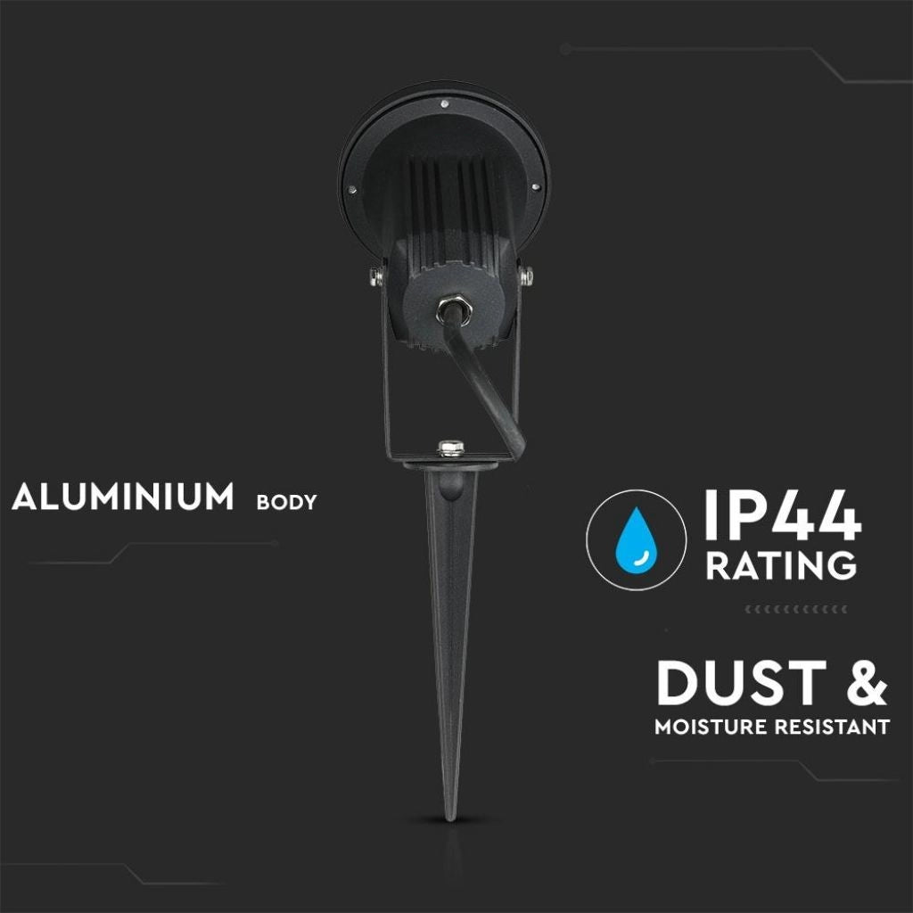 Picchetto con Portalampada GU10 (Max 35W) Orientabile Colore Nero IP44