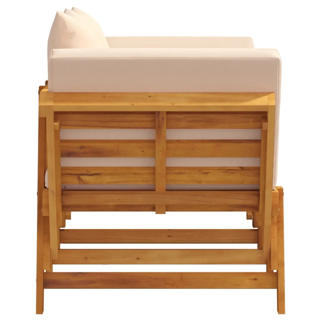 Panchina da Giardino | Panca da Giardino con Cuscini 2-in-1 in Legno di Acacia