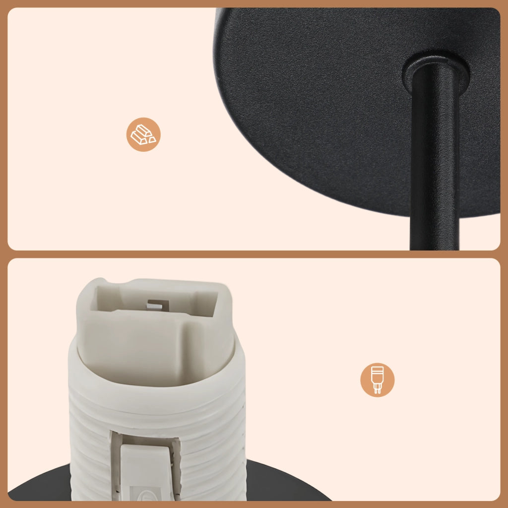 ZMH Lampada da soffitto industriale vintage bianca paralume carta G9 metallo senza lampadina