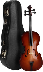 Miniatura di Violoncello in Legno - Ornamento - Strumento Musicale - Inclusa Cinghia - Borsa Portatile - Lunghezza 23 cm - Modello Musicale