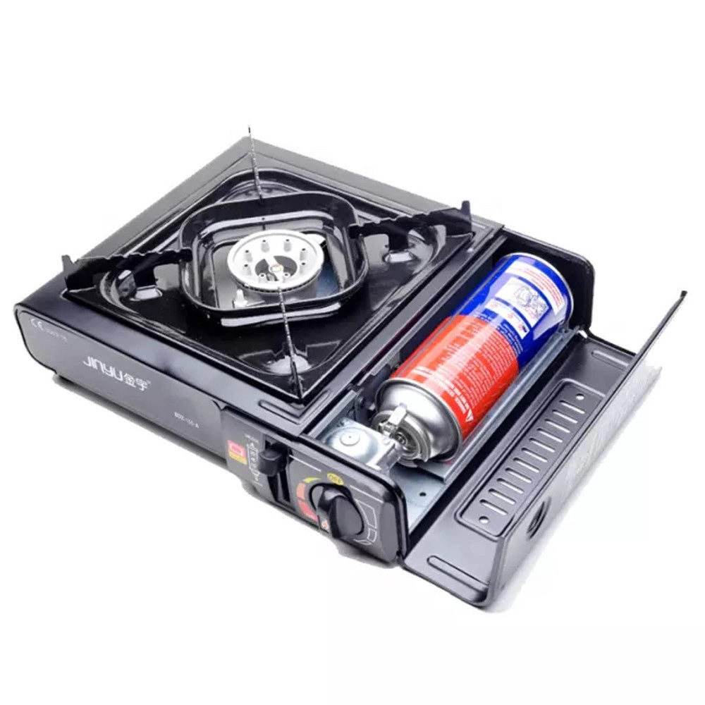 Trade Shop - Fornello Portatile Da Campeggio A Gas Cucina Viaggio Camping Con Valigetta -