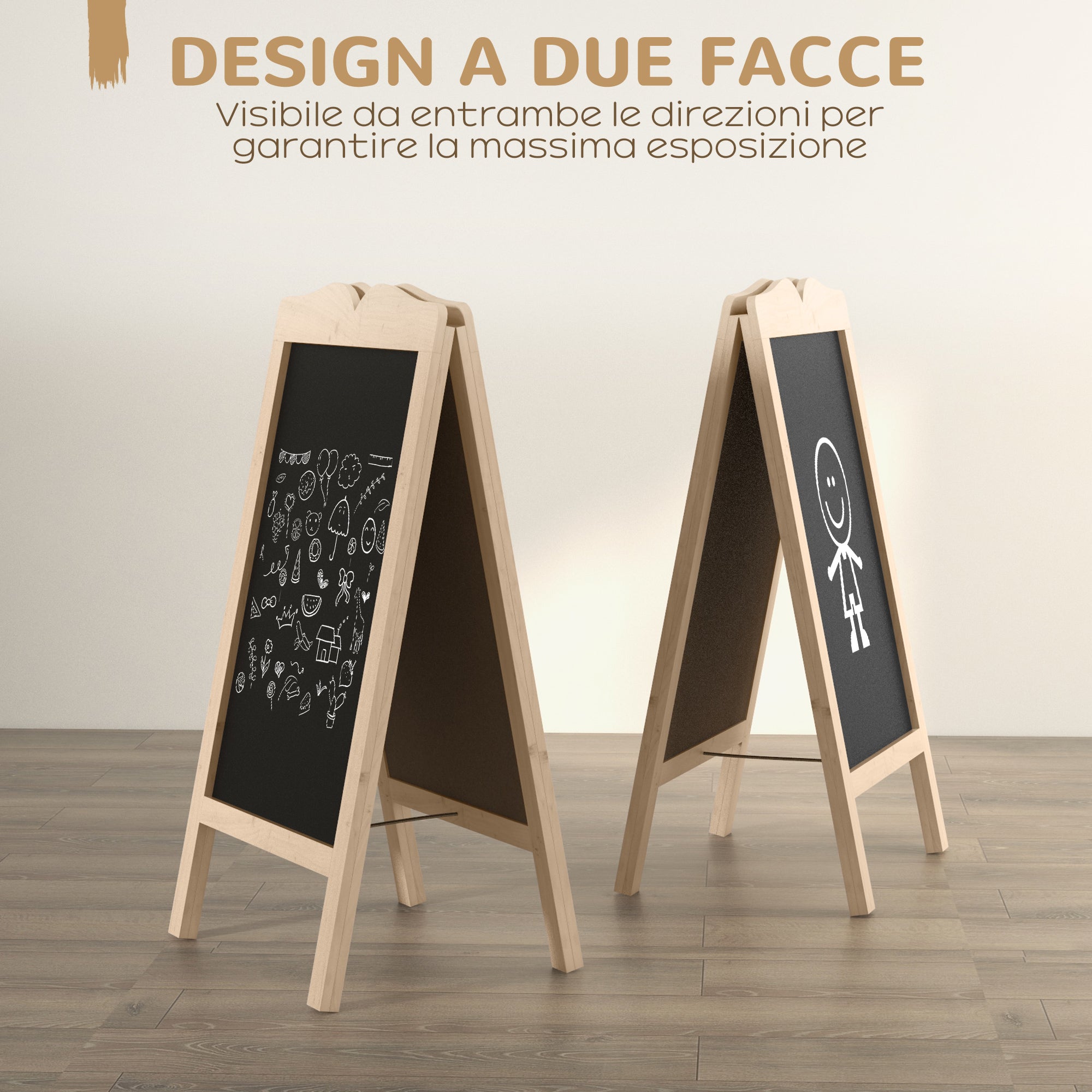 Lavagna Magnetica per Bambini 51x42x101 cm con Accessori in Legno di Abete