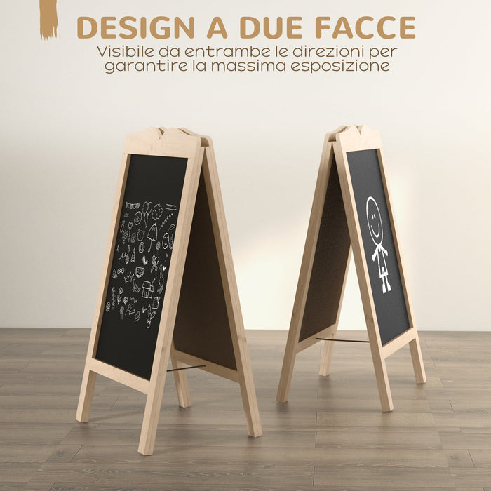 Lavagna Magnetica per Bambini 51x42x101 cm con Accessori in Legno di Abete