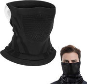 Sjal multifunzionale per uomini e donne - maschera da vento respirabile - casco da motocicletta impermeabile al vento - calotta da sci per il collo nera Uno.