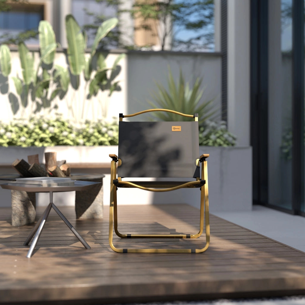Sedia pieghevole da giardino con braccioli ¨C zephmum ¨C 54x59x78 cm grigio scuro