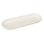 Piatto ovale "nora" in porcellana 23x9 cm