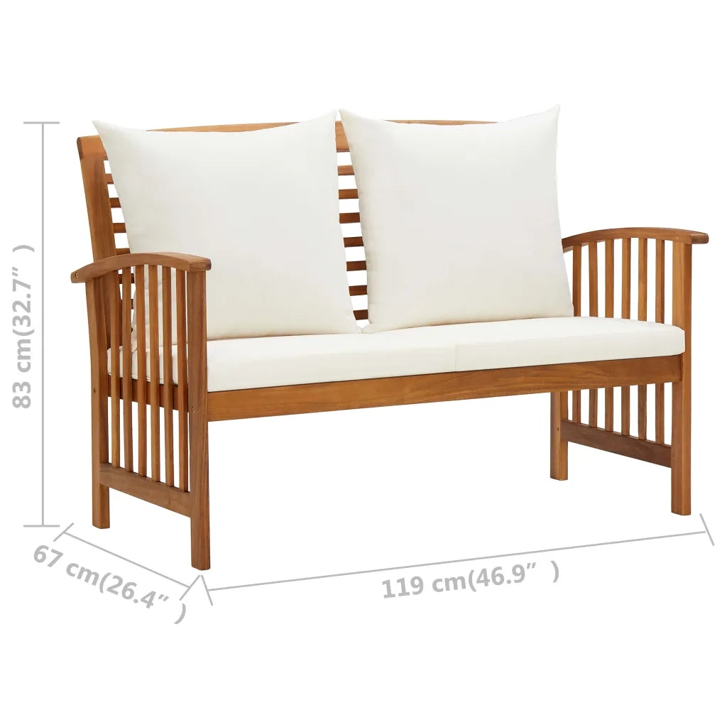 Set Divani da Giardino 5 pz con Cuscini in Massello di Acacia 3057977
