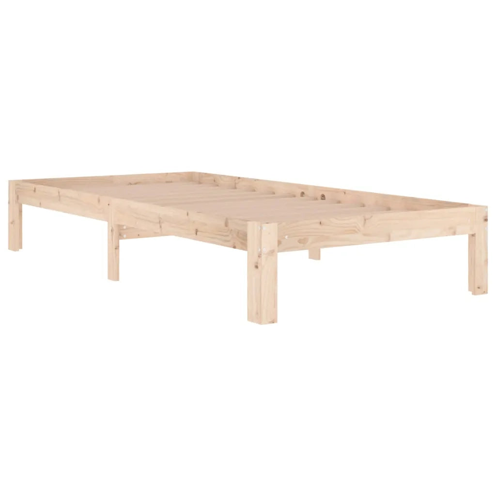 Letto singolo | Letto per adulti | Giroletto in Legno Massello 90x190 cm Single