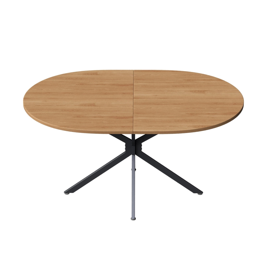 Tavolo da pranzo 120x80x75.5 cm in MDF; per 4-6 persone; naturale