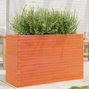 Fioriera Giardino-Vaso da Esterno-Contenitore per Piante Marrone Cera 110x40x68,5 Legno Massello Pino