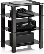 Scheda TV Hi-Fi a vetro e alluminio - dimensioni 600x455x770mm