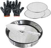 Tina di compost 3 in 1 metallo 25 cm con rete intercambiabile per giardinaggio.