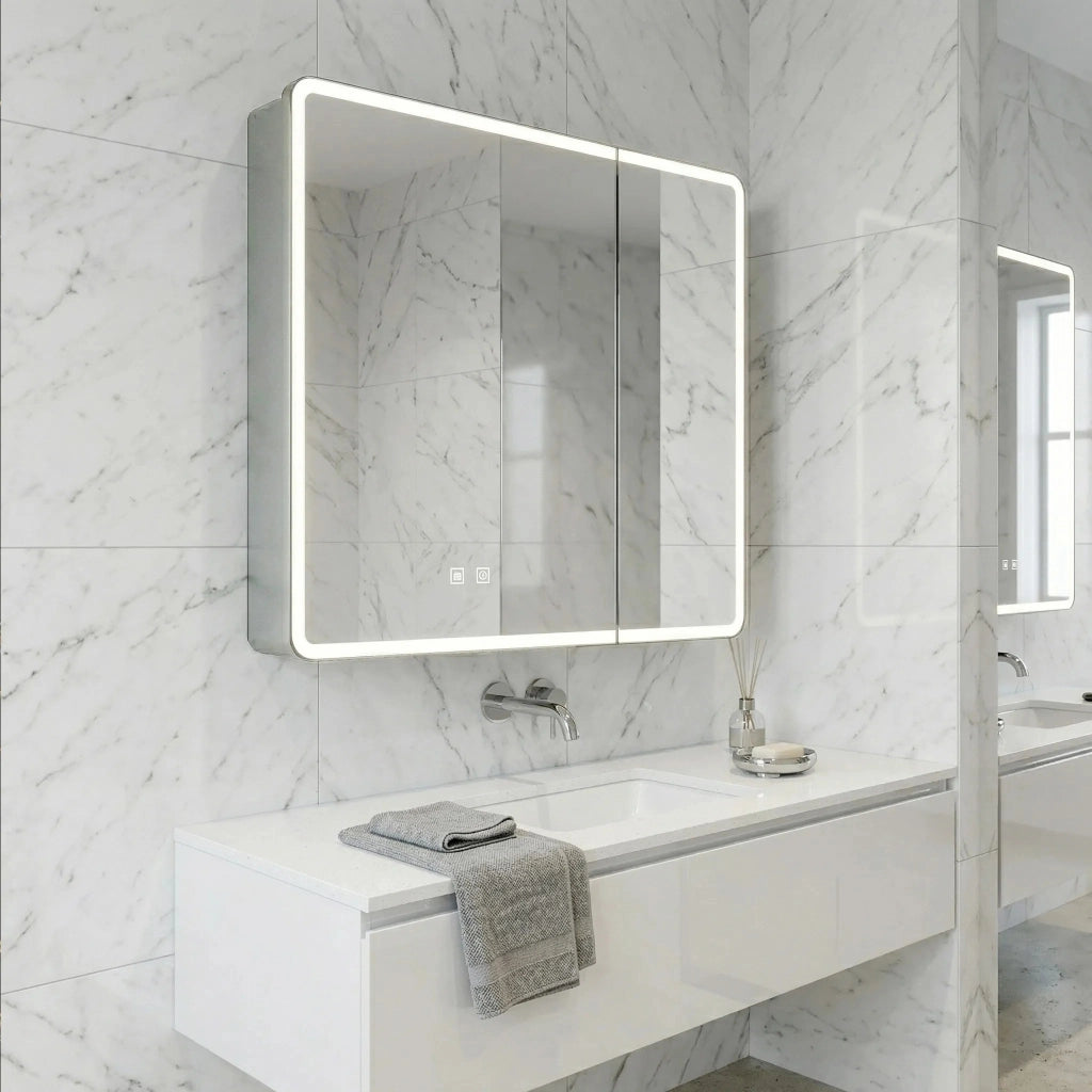 Armadietto Con Specchio Led M1011-60 60x70