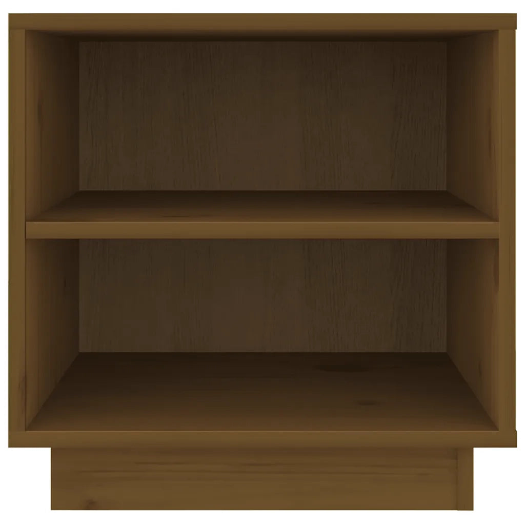 Comodini 2 pz-Set di 2 Tavolino da notte Ambrati 40x34x40 cm in Legno Massello di Pino