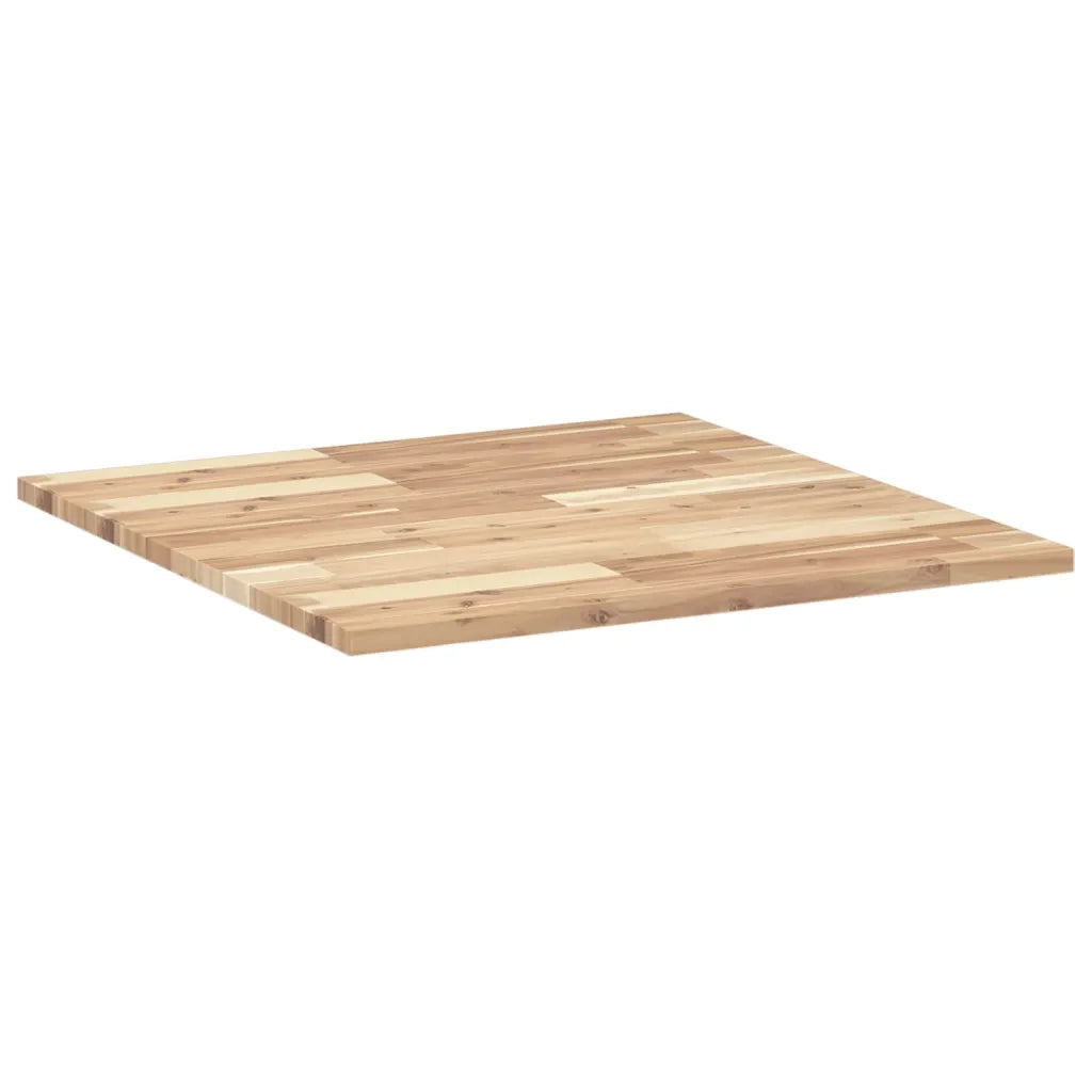 Piano Tavolo | Superficie Tavolo | Piano Scrivania Quadrato 70x70x2 cm in Legno Massello di Acacia