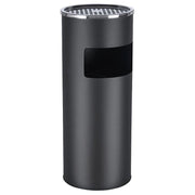 Posacenere da esterno di design con pattumiera in acciaio inox 30 litri nero 2012088