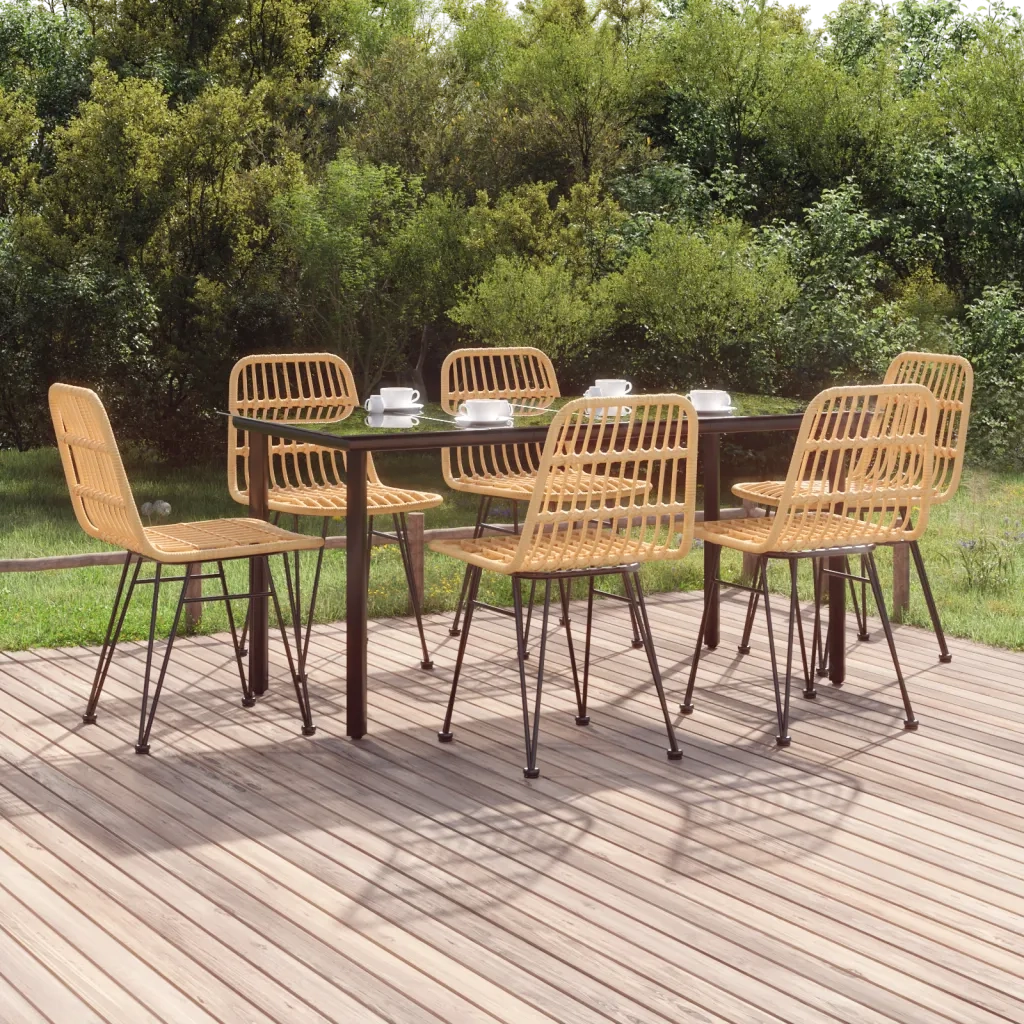 Set da Pranzo da Giardino 7 pz in Polyrattan 3157891