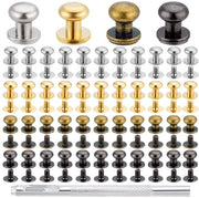 Set di maniglie per cassetta di chiusura in ottone - Antico bronzo/Platino/Gunmetal/Rosso - Inclusi viti/puncher - 9x8,8mm - Maniglione per cassetta