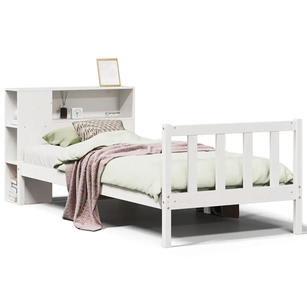 Letto con Libreria senza Materasso 75x190 cm in Legno Pino 3321677